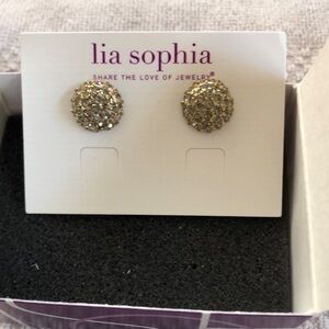 Lia sophia beautiful crytal crystal earrings new in box. Never used.  👜👜👜💄💄💄